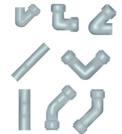 layout of multiple pipes